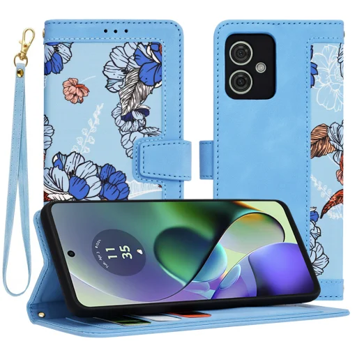  Techsuit - FlipCraft - Motorola Moto G54 Power Edition / G64 - Vibrant Kék tok - 1