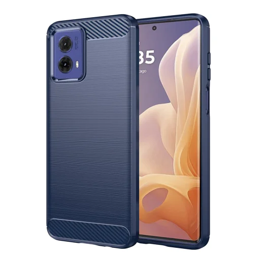  Techsuit - Karbon Szilikon - Motorola Moto G85 - Kék tok - 1