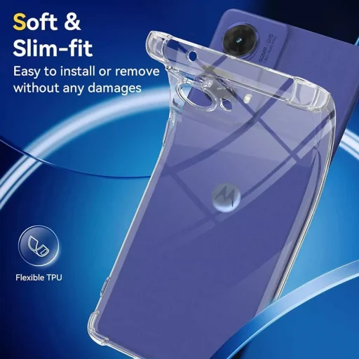  Techsuit - Ütésálló Átlátszó Szilikon - Motorola Moto G85 - Átlátszó tok - 2