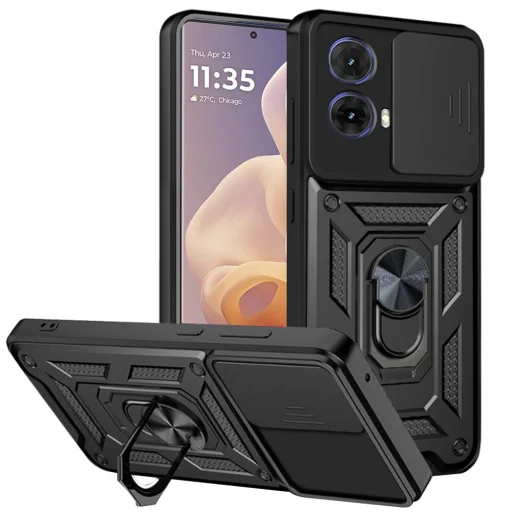  Techsuit - CamShield Sorozat - Motorola Moto G85 - Fekete tok - 1