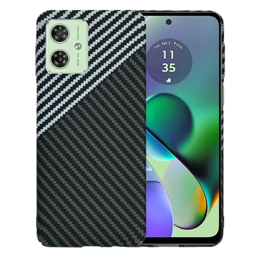  Techsuit - Carbonite FiberShell - Motorola Moto G54 / Moto G54 Power Edition / Moto G64 - Lopakodó Szürke tok - 1