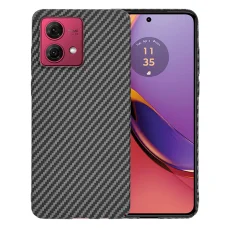  Techsuit - Karbonit SzálasHéj - Motorola Moto G84 - Fekete tok