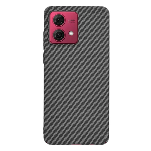  Techsuit - Karbonit SzálasHéj - Motorola Moto G84 - Fekete tok - 3