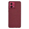  Techsuit - Karbonit SzálBurkolat - Motorola Moto G84 - Piros tok thumbnail