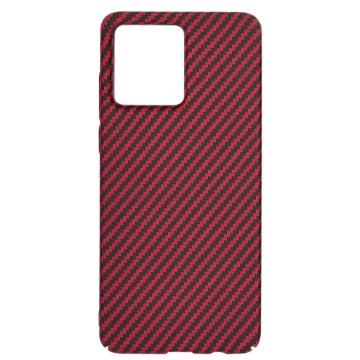  Techsuit - Karbonit SzálBurkolat - Motorola Moto G84 - Piros tok - 4
