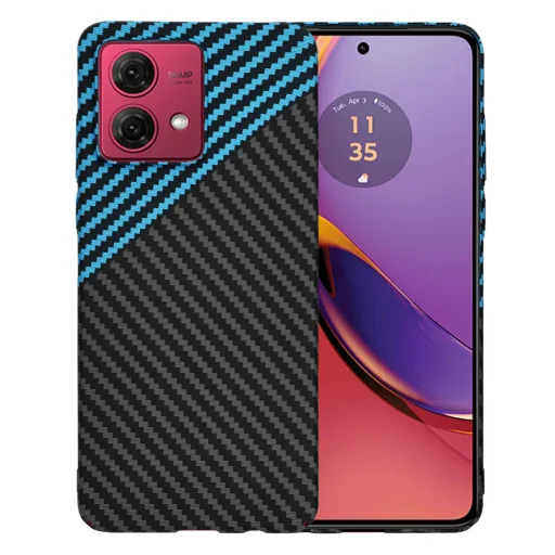  Techsuit - Karbonit rosthéj - Motorola Moto G84 - Kék Impulzus tok - 1