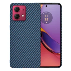  Techsuit - Szénszálas Borítás - Motorola Moto G84 - Cián tok