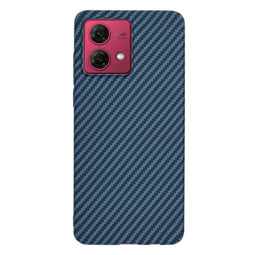  Techsuit - Szénszálas Borítás - Motorola Moto G84 - Cián tok - 3