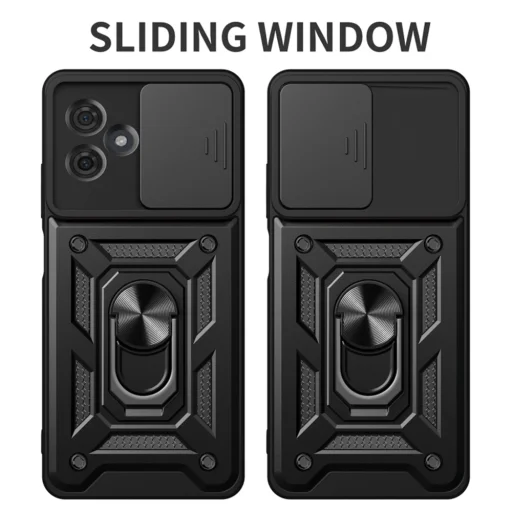  Techsuit - CamShield sorozat - Motorola Moto G54 Power Edition / G64 - Fekete tok - 3