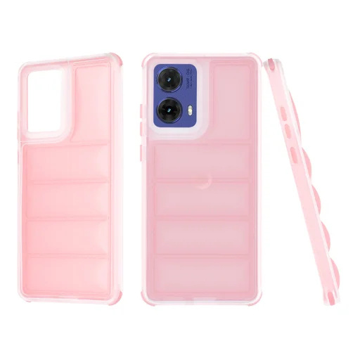  Techsuit - Hullám Páncél - Motorola Moto G85 - Rózsaszín tok - 1