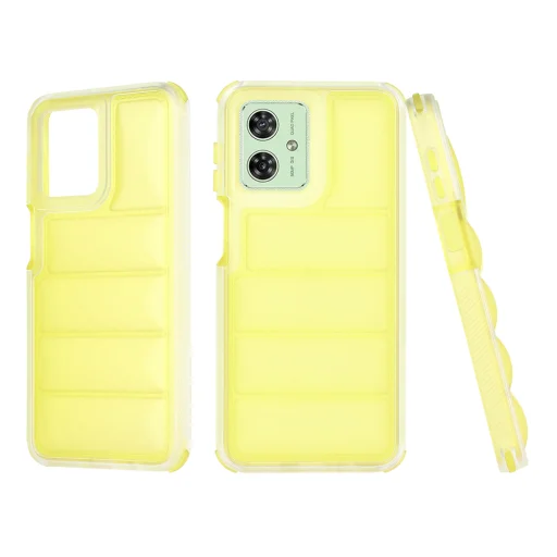 Techsuit - Hullám Pajzs - Motorola Moto G54 - Sárga tok - 1