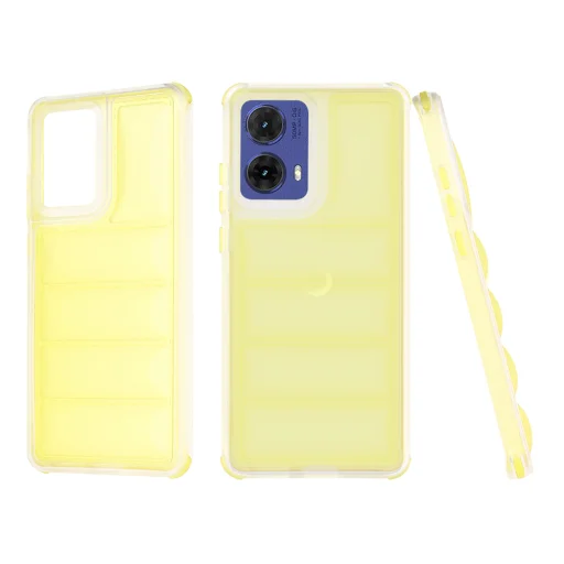  Techsuit - Hullám Pajzs - Motorola Moto G85 - Sárga tok - 1