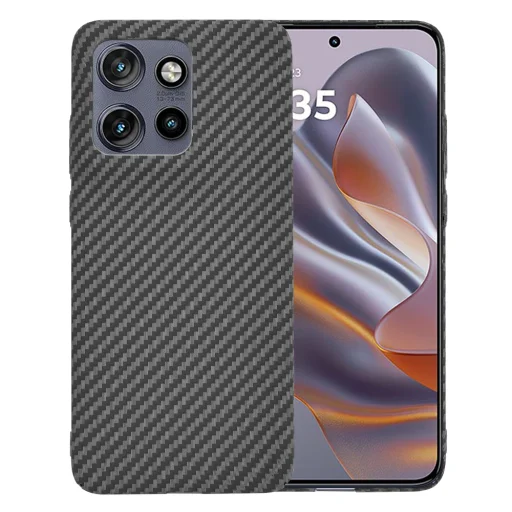  Techsuit - Karbonit Szálhéj - Motorola Edge 50 Neo / Motorola ThinkPhone 25 - Fekete tok - 1