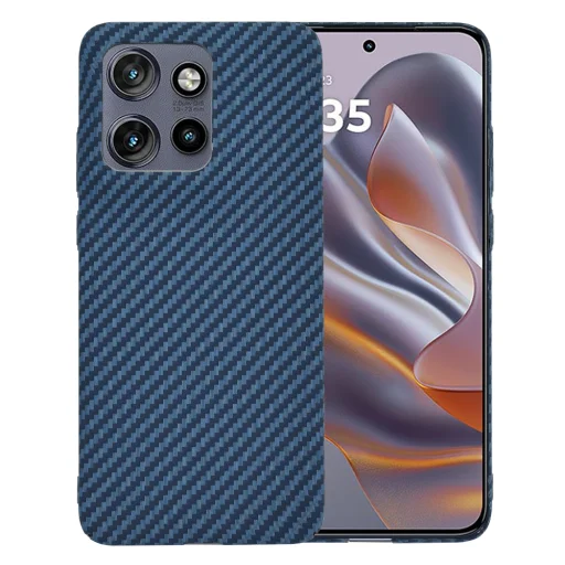  Techsuit - Carbonite FiberShell - Motorola Edge 50 Neo / Motorola ThinkPhone 25 - Ciánkék tok - 1