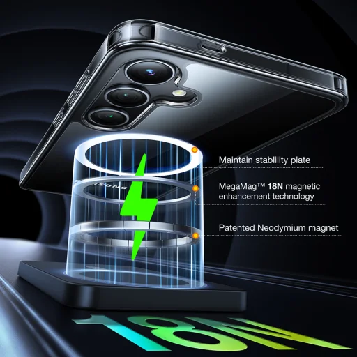 Torras - Diamond MagSafe sorozat - Samsung Galaxy S24 Plus - Átlátszó tok - 3