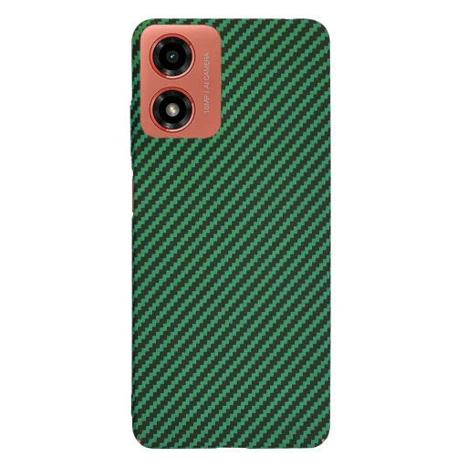  Techsuit - Karbonit SzálasHáz - Motorola Moto G04 / Moto G04s / Moto G24 / Moto E14 - Zöld tok - 3