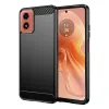  Techsuit - Carbon Szilikon - Motorola Moto G04 / Moto G04s / Moto G24 / G24 Power / Moto E14 - Fekete tok
