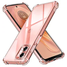  Techsuit - Ütésálló Átlátszó Szilikon - Motorola Moto G04 / Moto G04s / Moto G24 / Moto E14 - Átlátszó tok