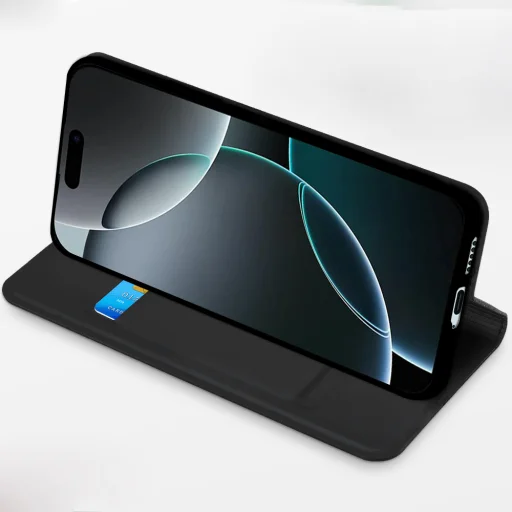  Techsuit - Magskin Könyv - Motorola Moto G04 / Moto G04s / Moto G24 / Moto E14 - Fekete tok - 5