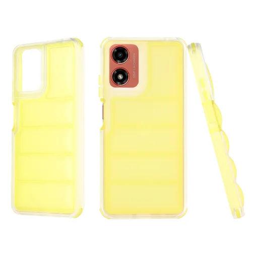  Techsuit - Hullámpajzs - Motorola Moto G04 / Moto G04s / Moto G24 / Moto E14 - Sárga tok - 1