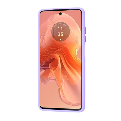  Techsuit - HaloFrost Sorozat - Motorola Moto G04 / Moto G04s / Moto G24 / Moto E14 - Világos lila tok - 3