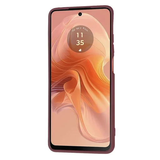  Techsuit - SoftFlex - Motorola Moto G04 / G04s / E14 - Szilvavörös tok - 2
