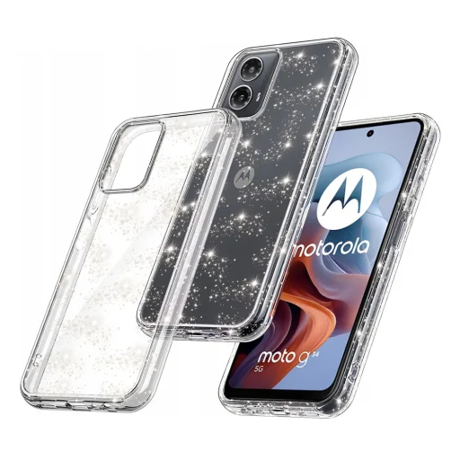  Techsuit - SparkleSkin Sorozat - Motorola Moto G34 / Moto G45 - Átlátszó tok - 1