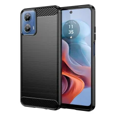  Techsuit - Karbon Szilikon - Motorola Moto G34 / Moto G45 - Fekete tok