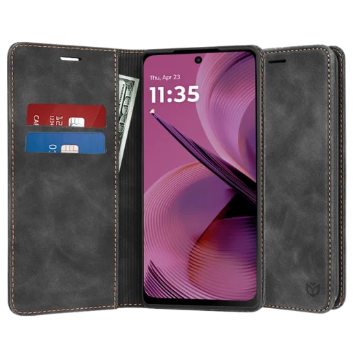  Techsuit - Kényelmes borítás - Motorola Moto G55 - Fekete tok - 1