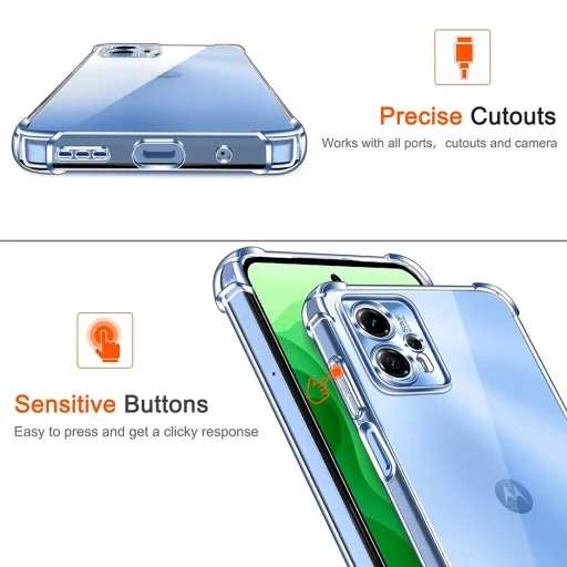  Techsuit - Ütésálló Átlátszó Szilikon - Motorola Moto G35 - Átlátszó tok - 2