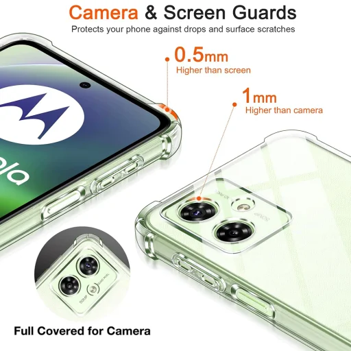  Techsuit - Ütésálló Átlátszó Szilikon - Motorola Moto G55 - Átlátszó tok - 3