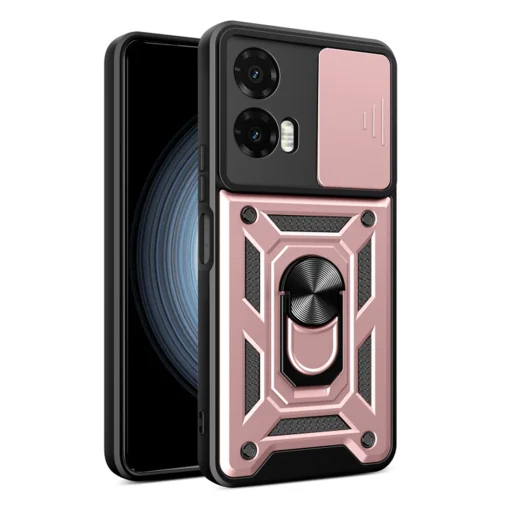  Techsuit - CamShield Sorozat - Motorola Moto G35 - Rózsaarany tok - 1