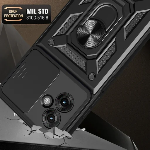  Techsuit - CamShield sorozat - Motorola Moto G55 - Fekete tok - 4