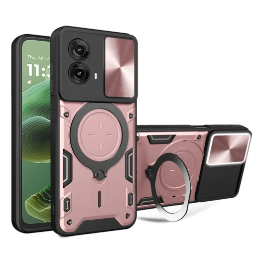  Techsuit - CamGuard Pro - Motorola Moto G35 - Rózsaarany tok - 1