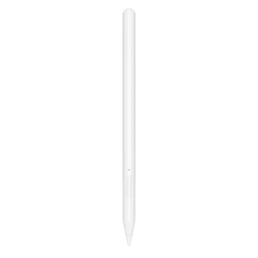  Techsuit - Stylus Toll (V15) - iPad-hoz, Find My Pen Alkalmazás, Bluetooth, Type-C, Palm Rejection (tenyérérzékelés kikapcsolása), Dőlésérzékenység, 130mAh - Fehér - 2
