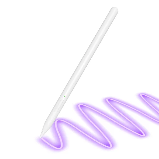  Techsuit - Stylus Toll (V15) - iPad-hoz, Find My Pen Alkalmazás, Bluetooth, Type-C, Palm Rejection (tenyérérzékelés kikapcsolása), Dőlésérzékenység, 130mAh - Fehér - 1