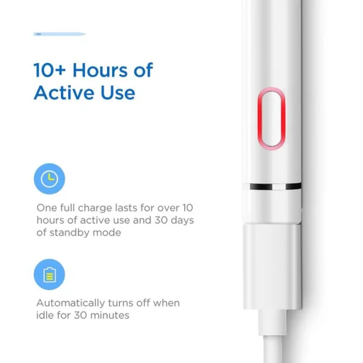  ESR - Digitális Stylus Toll (K838) - Android, iOS, Windows rendszerekhez, Micro-USB kábellel - Fehér - 4