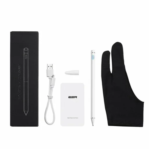  ESR - Digitális Stylus Toll (K838) - Android, iOS, Windows rendszerekhez, Micro-USB kábellel - Fehér - 7