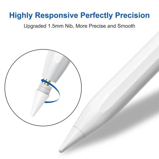  Lito - Stylus toll (P1) - Tenyerét kizáró, mágneses rögzítés, 140mAh, iPadhez - Fehér - 11