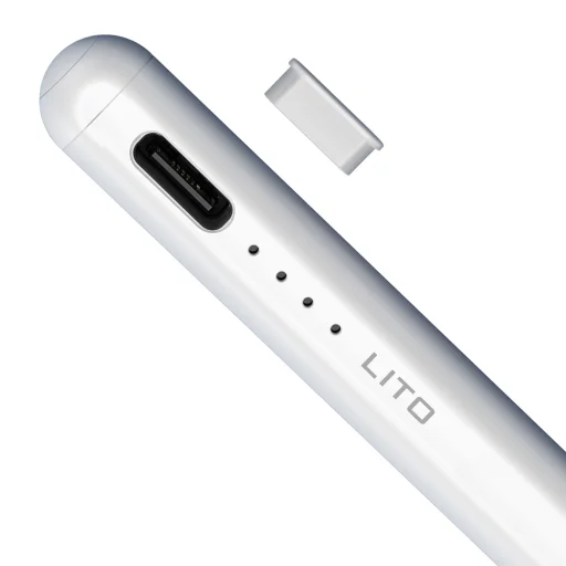  Lito - Stylus toll (K1) - Vezeték nélküli töltés, tenyér-elhanyagolás, 90mAh, iPad-hoz - Fehér - 7