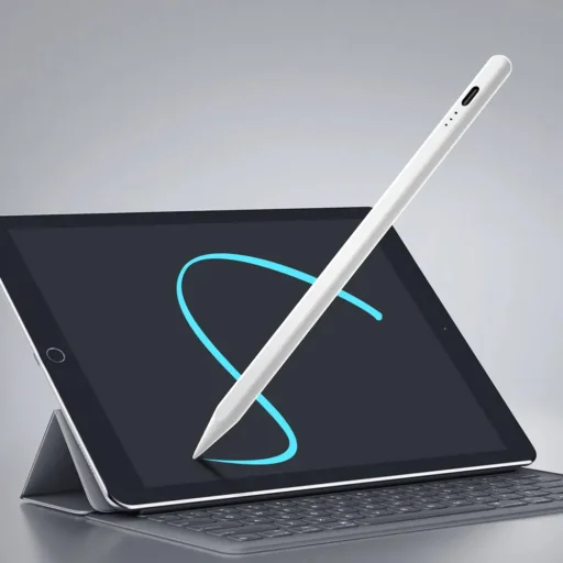 Techsuit - Stylus toll (JA04) - Aktív, alumínium ötvözet, iPadhez, töltőkábellel - Fehér - 3