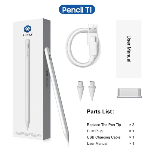  Lito - Stylus Toll (T1) - Alumínium Ötvözet, Android, iOS, Microsoft - Fehér - 13