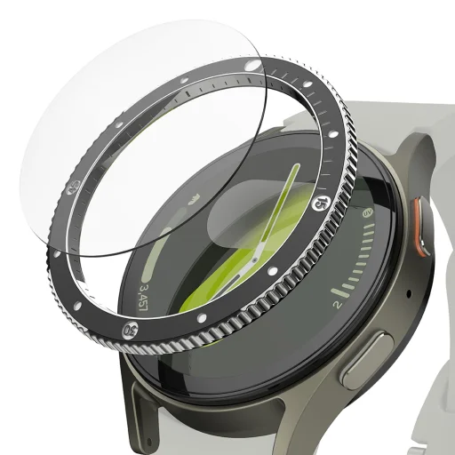  Ringke - Prémium Keret Stílus - Samsung Galaxy Watch7 44mm - Fekete Minta2 (CB-GW7-44-99) üvegfólia - 1