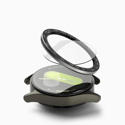  Ringke - Prémium Előlap Stílus - Samsung Galaxy Watch7 44mm - Fekete Minta1 (CB-GW7-44-98) üvegfólia - 3