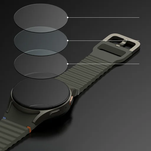  Ringke - Prémium Keret Stílus - Samsung Galaxy Watch7 44mm - Fekete Minta2 (CB-GW7-44-99) üvegfólia - 5