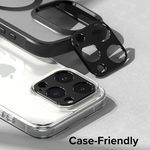  Ringke - Kamera stílus - iPhone 15 Pro / iPhone 15 Pro Max - Fekete üvegfólia - 3