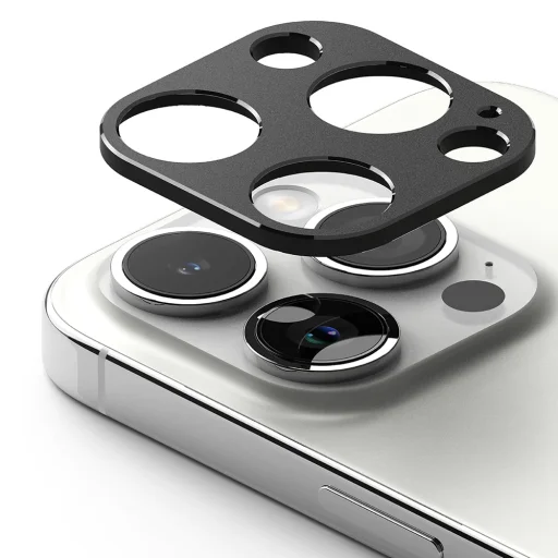  Ringke - Kamera stílus - iPhone 15 Pro / iPhone 15 Pro Max - Fekete üvegfólia - 1