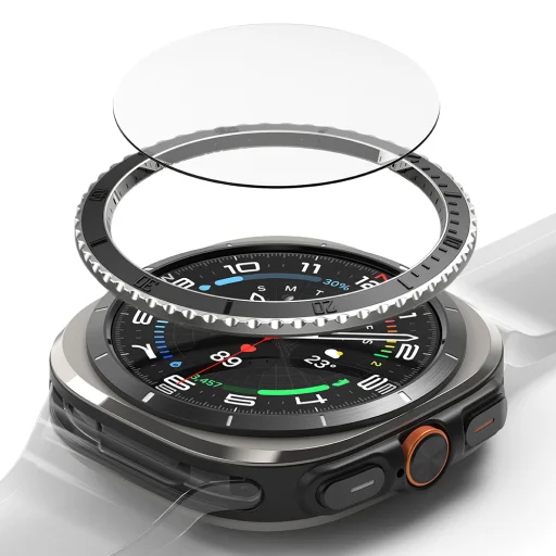  Ringke - Keret Stílus - Samsung Galaxy Watch Ultra 47mm - Fekete (CB-GW7U-47-96) üvegfólia - 2