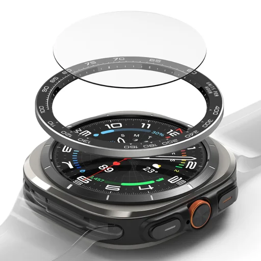  Ringke - Bezel Styling - Samsung Galaxy Watch Ultra 47 mm - Fekete (CB-GW7U-47-98) üvegfólia - 2