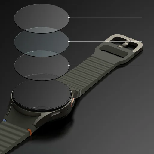  Ringke - Előlap Stílus - Samsung Galaxy Watch7 40mm - Fekete Mintázat6 (CB-GW7-40-02) üvegfólia - 5